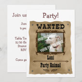 Gezocht sjabloon voor aangepaste foto Wilde West P Kaart (Voorkant / Achterkant)