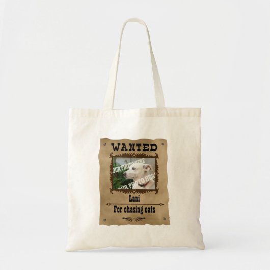 Gezocht sjabloon voor aangepaste foto Wilde West P Tote Bag (Voorkant)