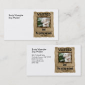 Gezocht sjabloon voor aangepaste foto Wilde West P Visitekaartje (Voorkant / Achterkant)