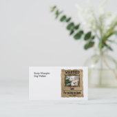 Gezocht sjabloon voor aangepaste foto Wilde West P Visitekaartje (Staand voorkant)