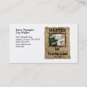 Gezocht sjabloon voor aangepaste foto Wilde West P Visitekaartje (Achterkant)