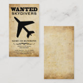 gezocht : skydivers visitekaartje (Voorkant / Achterkant)