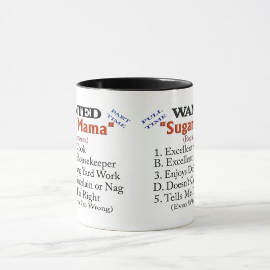 Gezocht - Sugar Mama Mok (Midden)