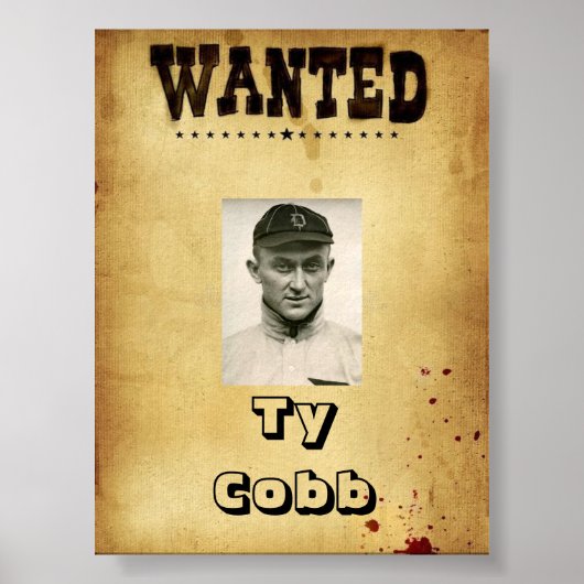 GEZOCHT Ty Coob Print, Waarde Poster Papier (Matte (Voorkant)