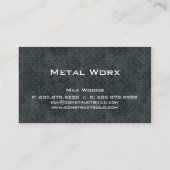 Gezocht Visitekaartje van onzin metaal (Achterkant)