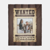 Gezocht volledig Western Poster Foto Fleece Deken (Voorkant)