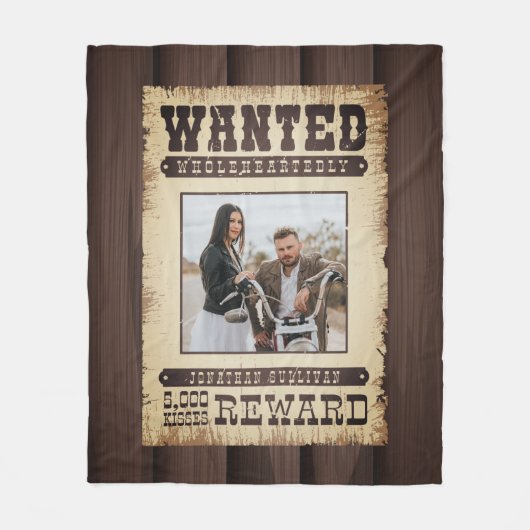 Gezocht volledig Western Poster Foto Fleece Deken (Voorkant)