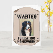 Gezocht voor het eten van huiswerk aangepaste hond kaart (Gele Bloem)