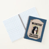 Gezocht voor het eten van huiswerk aangepaste hond notitieboek (Binnen)