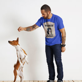 Gezocht voor het eten van huiswerk aangepaste hond t-shirt