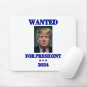 Gezocht voor President 2024 Donald Trump Muismat (Met muis)