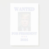 Gezocht voor President 2024 Donald Trump Post-it® Notes (Voorkant)