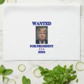 Gezocht voor President 2024 Donald Trump Theedoek (Gevouwen)