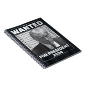 Gezocht voor President 2024 spiraal foto Notitiebo Notitieboek (Rechterzijde)