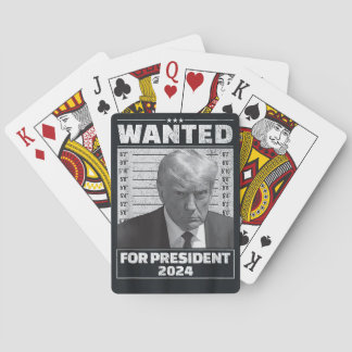 Gezocht voor President 2024 spiraal foto Notitiebo Pokerkaarten