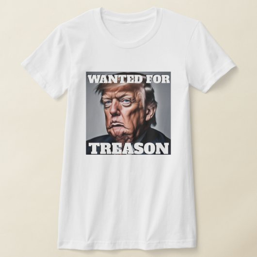 Gezocht voor verraad Trump T-shirt (Laagn)
