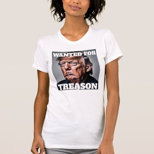 Gezocht voor verraad Trump T-shirt (Voorkant)