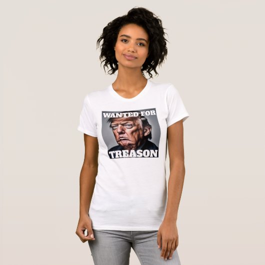 Gezocht voor verraad Trump T-shirt (Voorkant volledig)