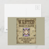 Gezocht Vrede, Liefde en Inspiratie: Verspreid Har Briefkaart (Voorkant / Achterkant)