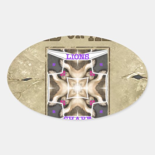 Gezocht Vrede, Liefde en Inspiratie: Verspreid Har Ovale Sticker (Voorkant)