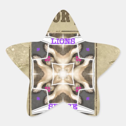 Gezocht Vrede, Liefde en Inspiratie: Verspreid Har Ster Sticker (Voorkant)