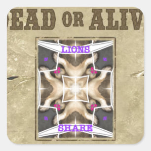 Gezocht Vrede, Liefde en Inspiratie: Verspreid Har Vierkante Sticker