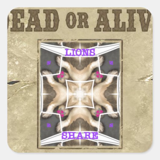 Gezocht Vrede, Liefde en Inspiratie: Verspreid Har Vierkante Sticker (Voorkant)