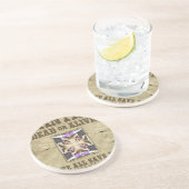 Gezocht Vrede, Liefde en Inspiratie: Verspreid Har Zandsteen Onderzetter (Zijkant)