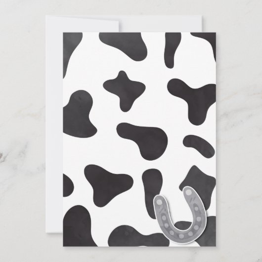 Gezocht Westerne verjaardagsuitnodiging Kaart (Achterkant)