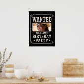Gezocht Wild West Western Country Foto Verjaardag Poster (Keuken)