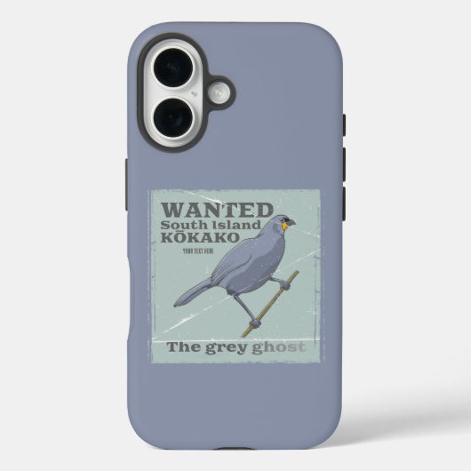 Gezocht Zuid-eiland Kokako Case-Mate iPhone Case (Achterkant)