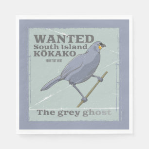 Gezocht Zuid-eiland Kokako Servet