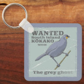 Gezocht Zuid-eiland Kokako Sleutelhanger (Voorkant)