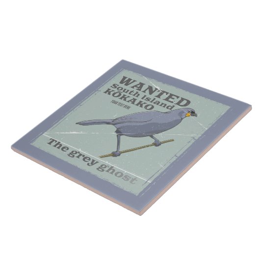 Gezocht Zuid-eiland Kokako Tegeltje (Zijkant)