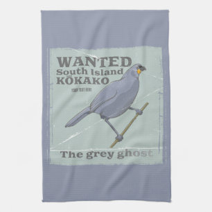 Gezocht Zuid-eiland Kokako Theedoek