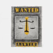 Gezochte advocaat, schalen, geel stropdas, grijs fleece deken (Voorkant)