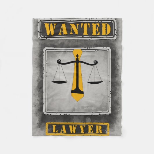 Gezochte advocaat, schalen, geel stropdas, grijs fleece deken (Voorkant)