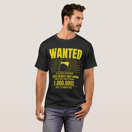 Gezochte Booty Mugshot Dali T-shirt (Voorkant volledig)