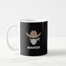 Gezochte cowboy in het westen koffiemok