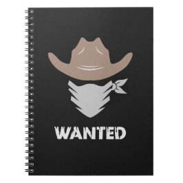 Gezochte cowboy in het Wilde Westen Notitieboek
