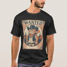 Gezochte Cowboy Western Kat, Grappige Vintage Kat, T-shirt