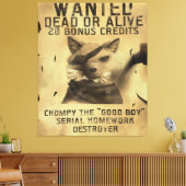 Gezochte dode of levende 20 bonuskredieten canvas afdruk (Insitu (Woonkamer))