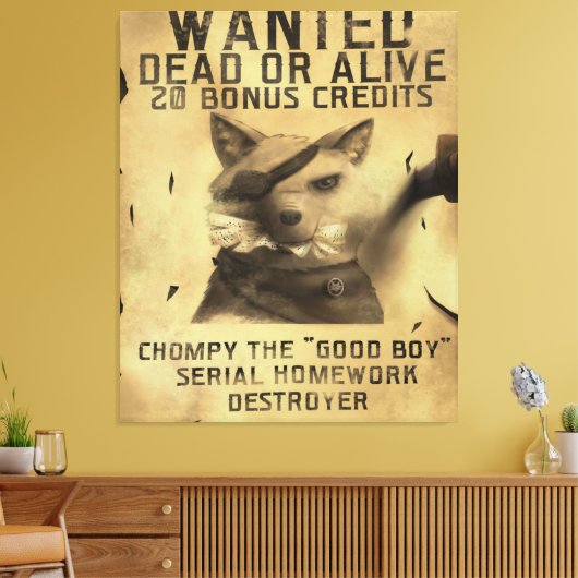 Gezochte dode of levende 20 bonuskredieten canvas afdruk (Insitu (Woonkamer))