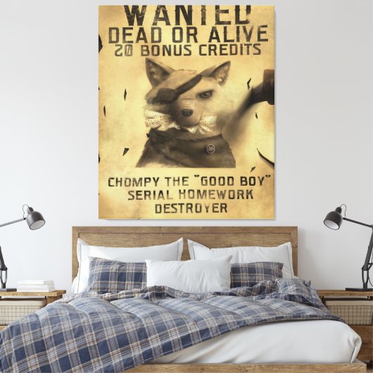 Gezochte dode of levende 20 bonuskredieten canvas afdruk (Insitu (Slaapkamer))