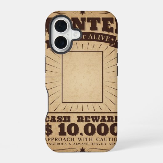Gezochte dode of levende iPhone 16 Hoesje (Achterkant)