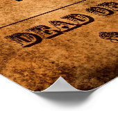 "Gezochte, dode of levende" poster sjabloon (Hoek)