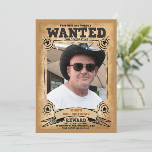 Gezochte Foto Lijst Uitnodiging (Staand voorkant)