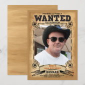 Gezochte Foto Lijst Uitnodiging (Voorkant / Achterkant)