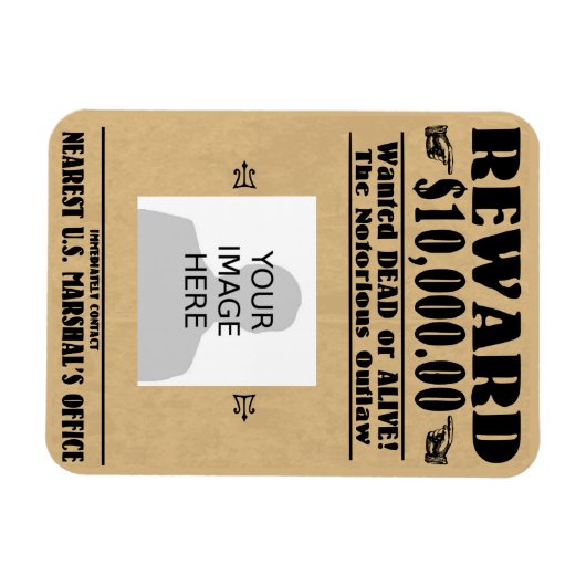 Gezochte Gezochte Dood of Alive Magneet (Horizontaal)