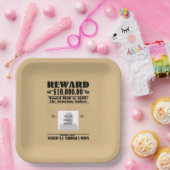 Gezochte Gezochte Dood of Alive Papieren Bordje (Feest)